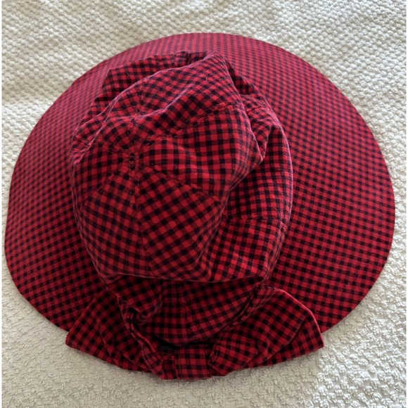 Vintage Black And Red Checked Hat - Picture 1 of 6